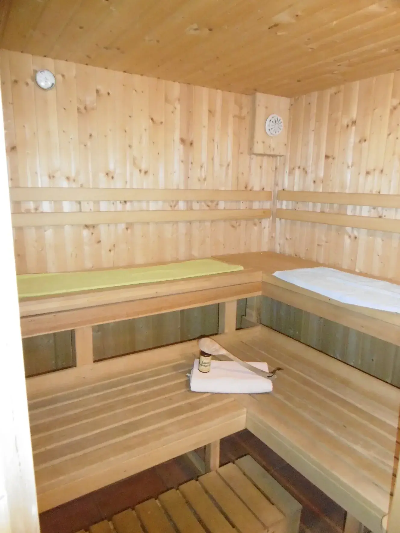 Sauna im Kellergeschoss beim Ferienhaus Römerhütte